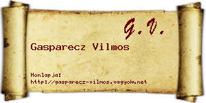 Gasparecz Vilmos névjegykártya
